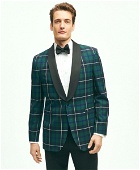 Brooks Brothers Men's Regent Fit Wool Tartan Tuxedo Dinner Jacket | Green