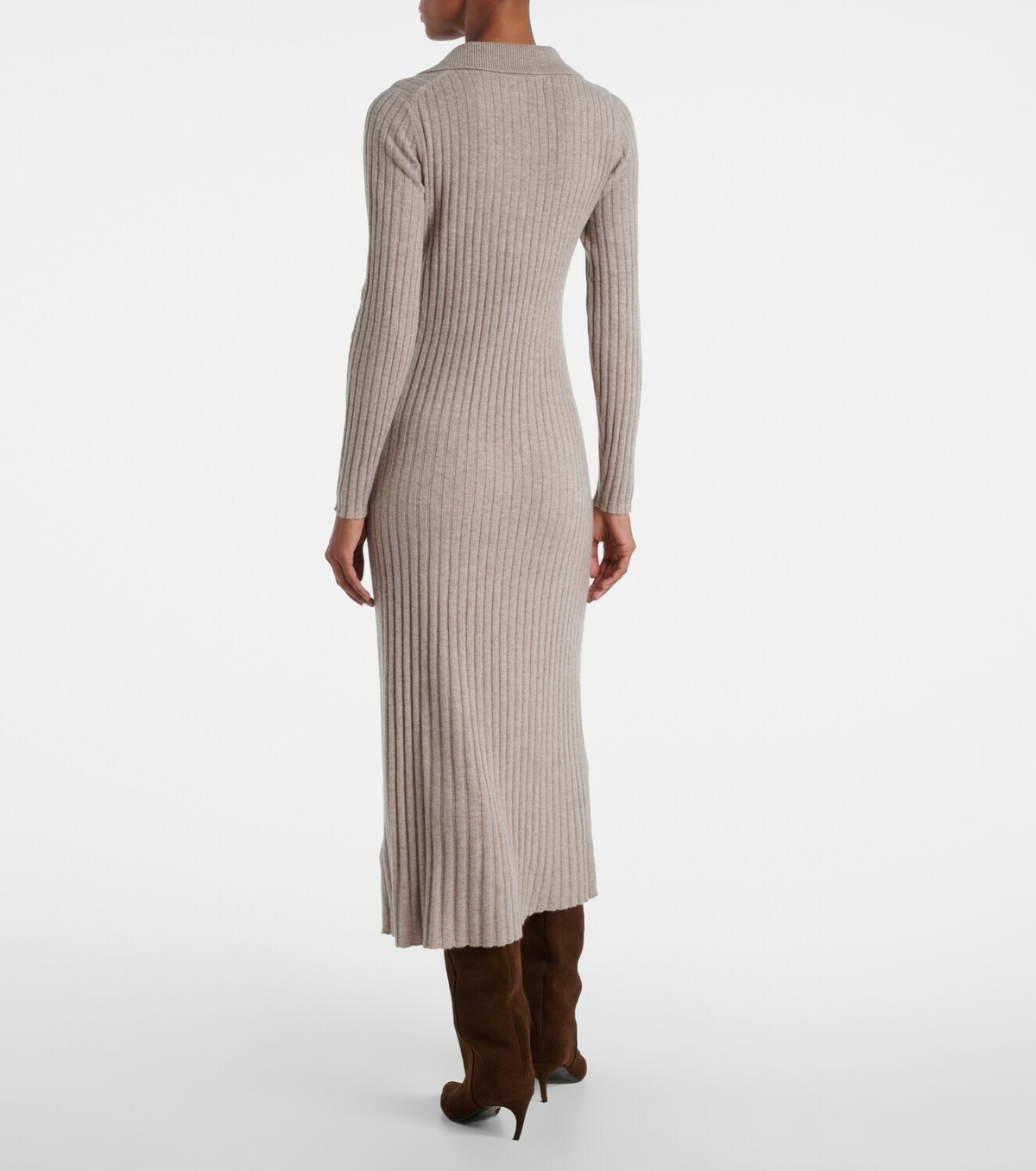 Jardin des Orangers Knitted cashmere polo dress
