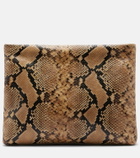 Nili Lotan Jerry Small snake-print leather clutch