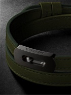 Messika - My Move DLC-Coated, Diamond and Leather Bracelet - Green