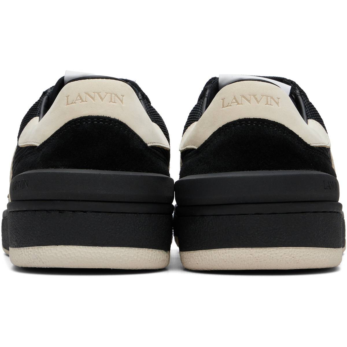 Lanvin Black Clay Perforated Sneakers