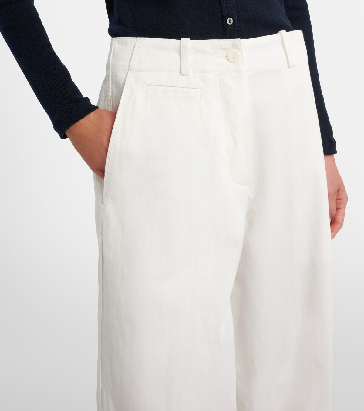 The Row Fadry cotton gabardine wide-leg pants
