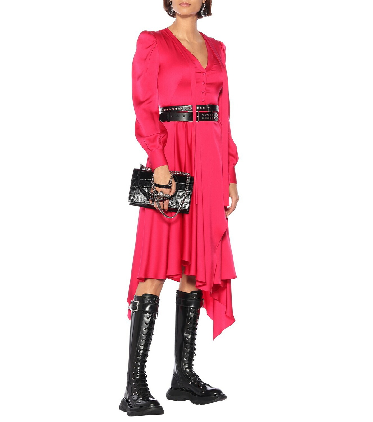 alexander mcqueen knee high boots