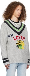 ERL Gray 'Hurt Lover' Sweater