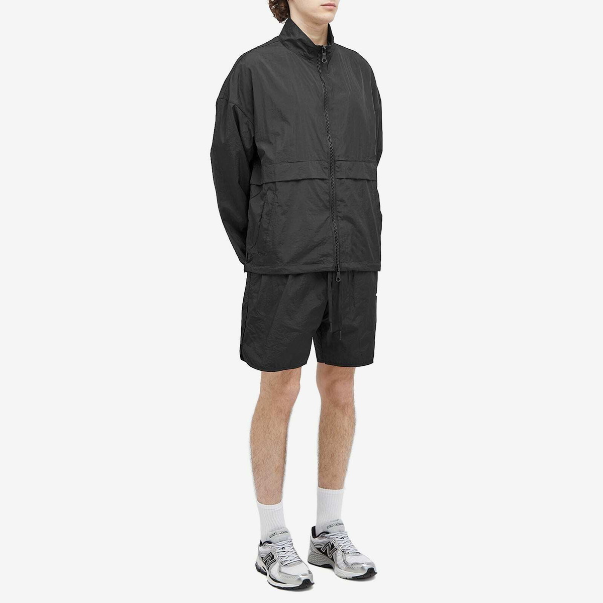 MKI Men's Crinkle Nylon Track Shorts in Black MKI Miyuki-Zoku
