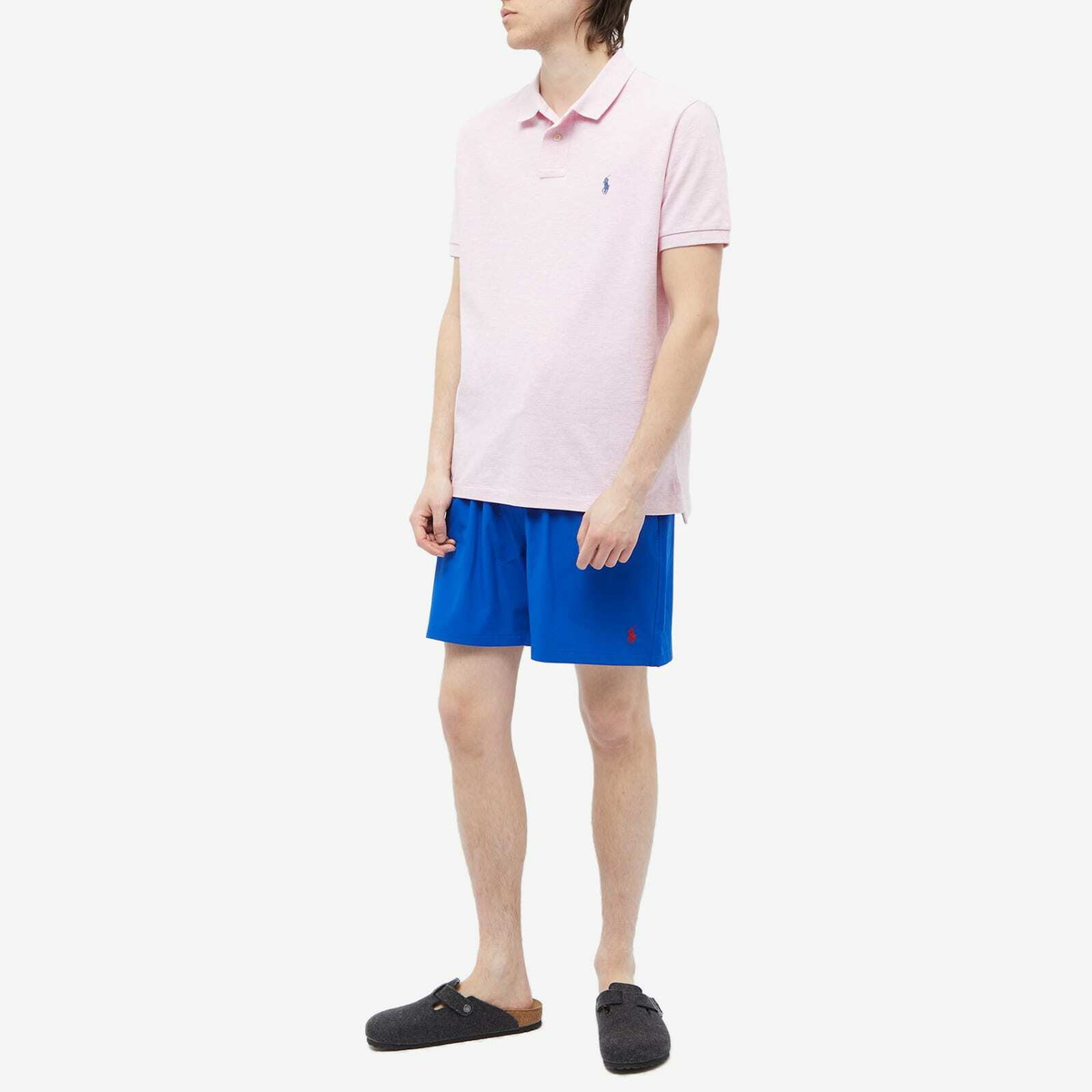 Polo Ralph Lauren Men's Slim Fit Polo Shirt in Bath Pink Heather Polo