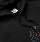 Vetements - Distressed Printed Loopback Cotton-Blend Jersey Hoodie - Men - Black