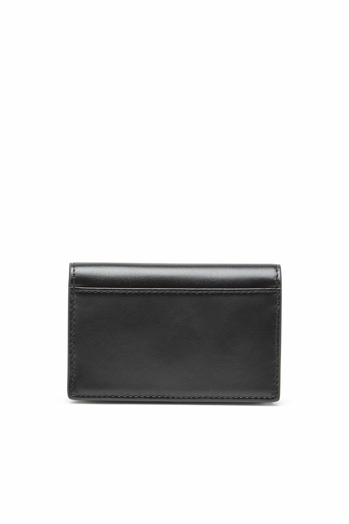 Diesel Leather card holder with enamelled Oval D - Card cases Womens in Black