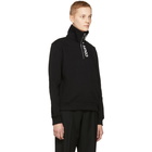 Courreges Black Logo Zip Neck Sweatshirt