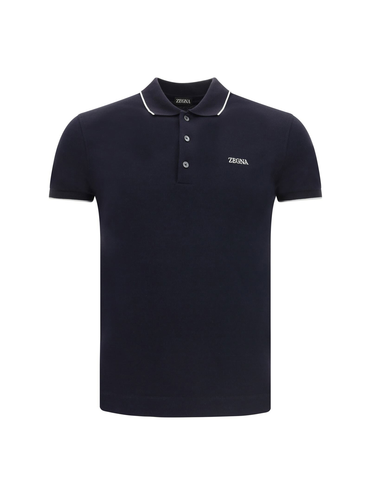 Zegna Men's Polo Regular Fit Blue