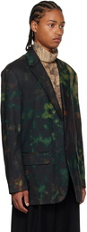 Dries Van Noten Black & Green Berkley Blazer