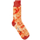 YMC Men's Tie Dye Socks in Red