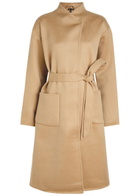 Eileen Fisher Belted Wool Coat Beige