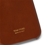 TOM FORD - Leather Phone Case with Lanyard - Brown