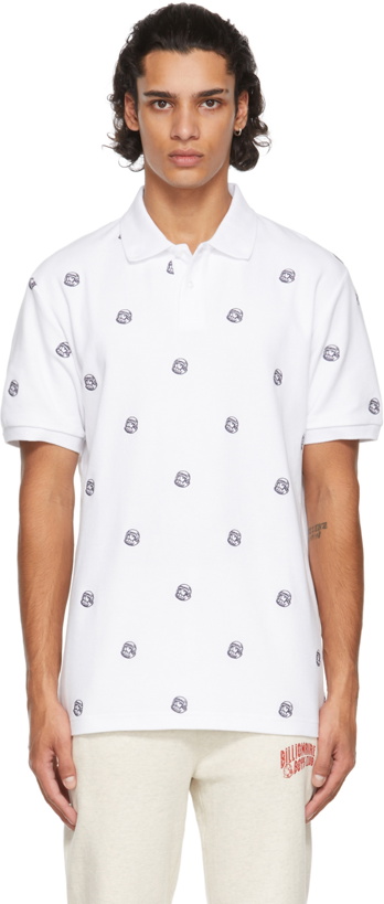 Photo: Billionaire Boys Club White Embroidered Astro Polo Shirt
