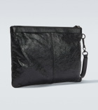 Balenciaga Le City leather phone pouch