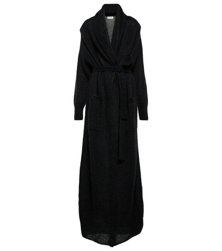 Photo: Saint Laurent Belted mohair-blend cardigan