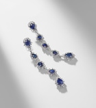 Suzanne Kalan 18kt white gold drop earrings with sapphires and diamonds