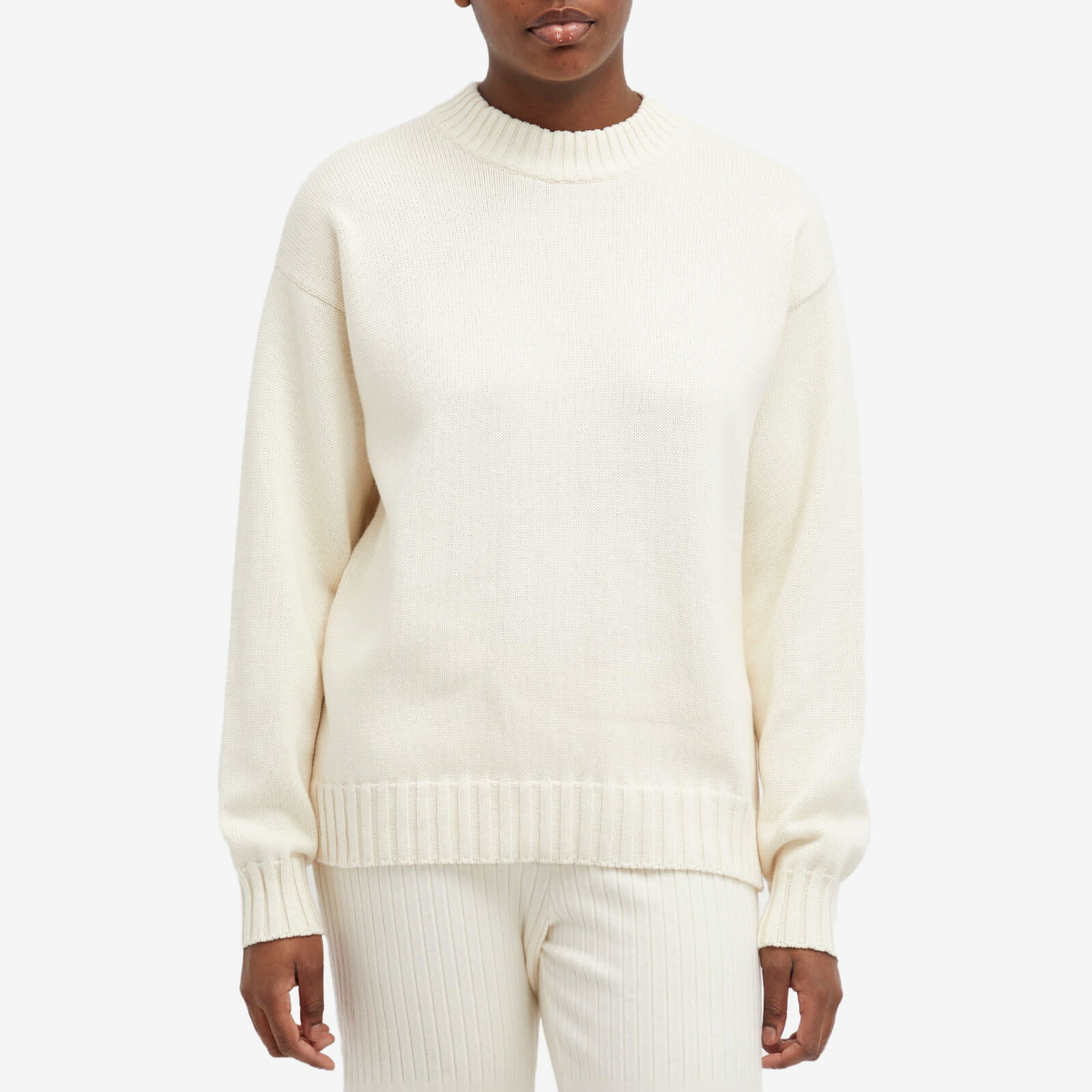 DONNI. Women's Cotton Cashmere Jumper in Creme