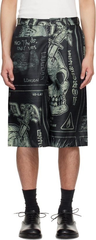 Photo: LU'U DAN Black Wide Leg Shorts
