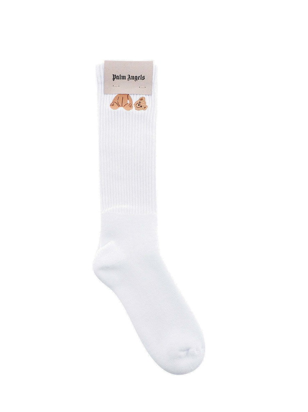 Photo: Palm Angels Socks White   Mens