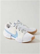 Nike Tennis - GP Challenge Pro Rubber-Trimmed Faux Suede and Mesh Sneakers - White