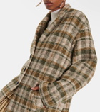 Marant Etoile Gabriel checked wool-blend overcoat