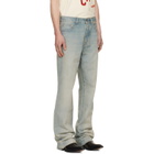 AMIRI Blue Straight Flare Jeans