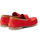 J.M. Weston - 281 Le Moc Suede Loafers - Red