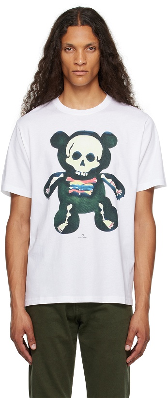 Photo: PS by Paul Smith White Teddy Skeleton T-Shirt