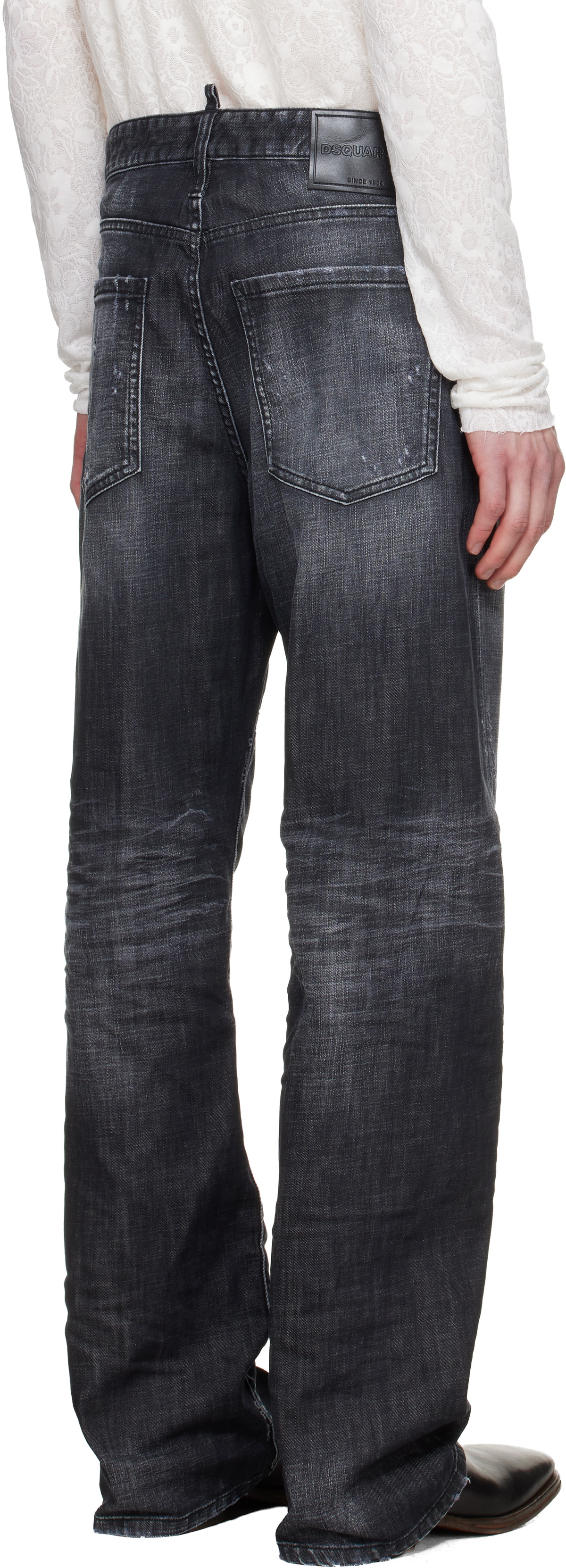 Dsquared2 Black Loose Twisted Jeans