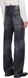 Dsquared2 Black Loose Twisted Jeans