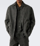 Rick Owens Collared Mac coated cotton canvas jacket