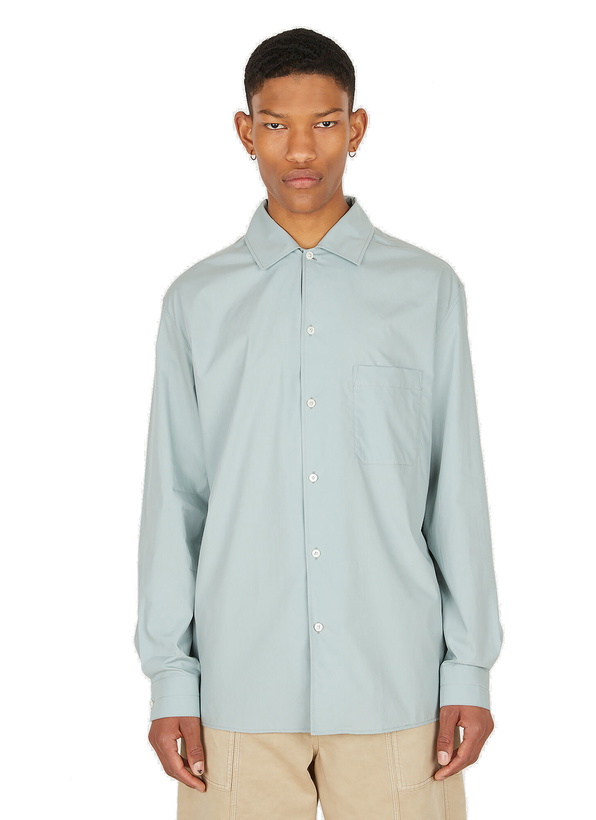 Photo: Convertible Collar Shirt in Light Blue