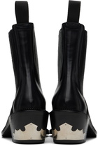 Toga Virilis Black Square Toe Chelsea Boots