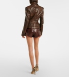 Magda Butrym Belted leather shorts