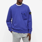 Stone Island Men's Pocket Detail Crew Sweat in Bright Blue