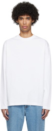 Róhe White Oversized Long Sleeve T-Shirt