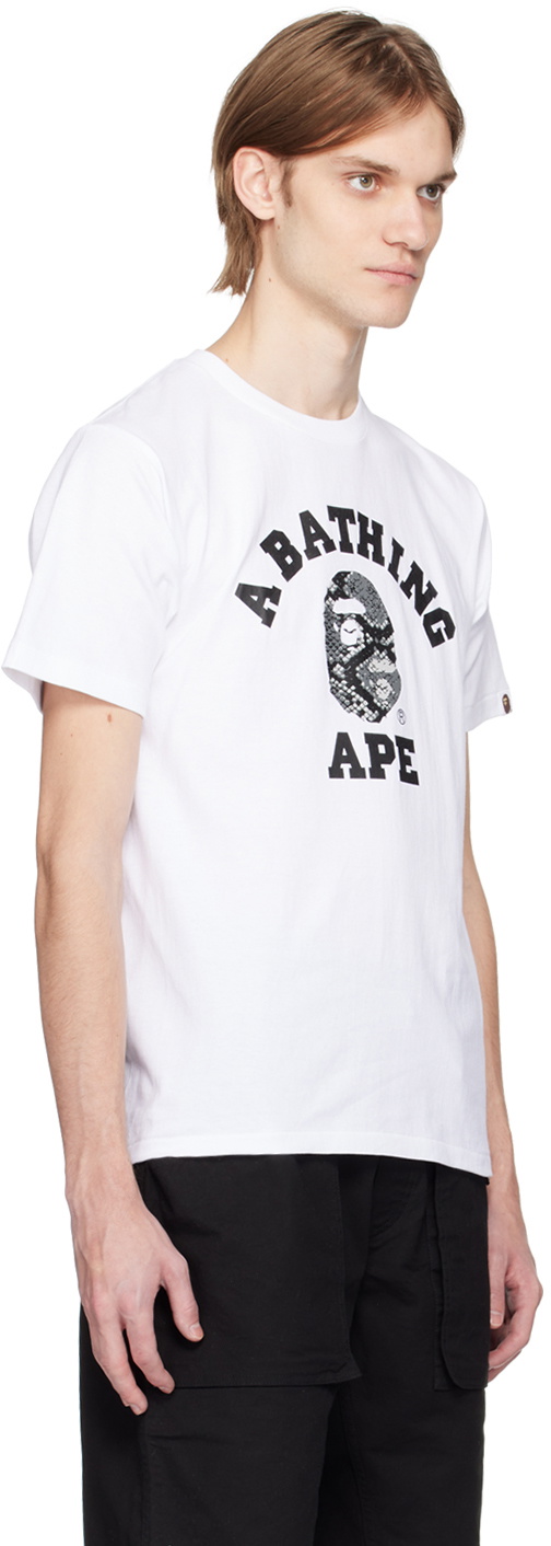 Bape Snaketop BAPE White Snake Collage T-Shirt A Bathing Ape