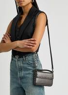Valentino Rockstud Mini Metallic Leather top Handle bag - Grey - One Size