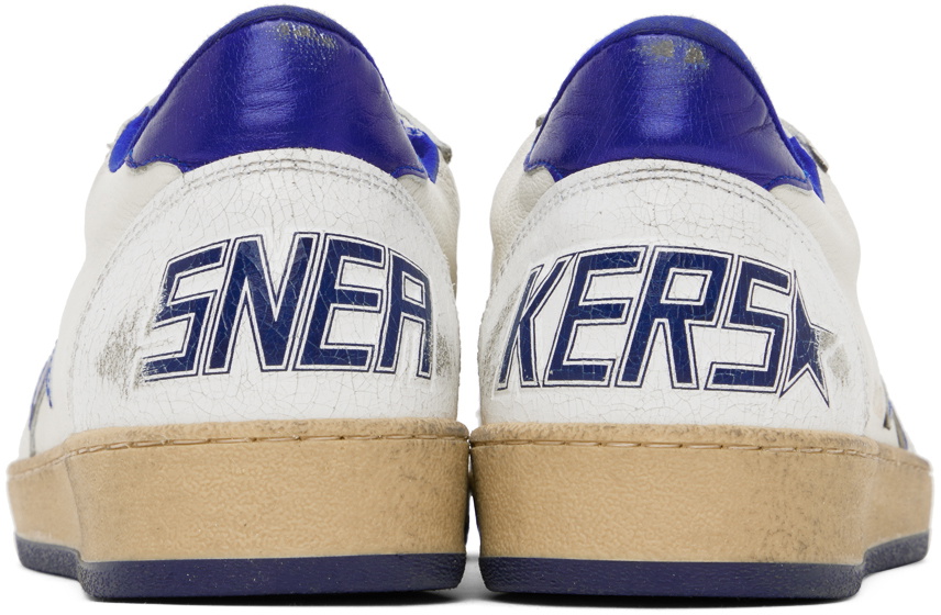 Golden Goose White & Blue Ball Star Sneakers Golden Goose