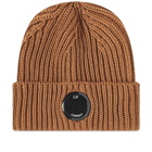 C.P. Company Men's Lens Beanie in Bronze Brown