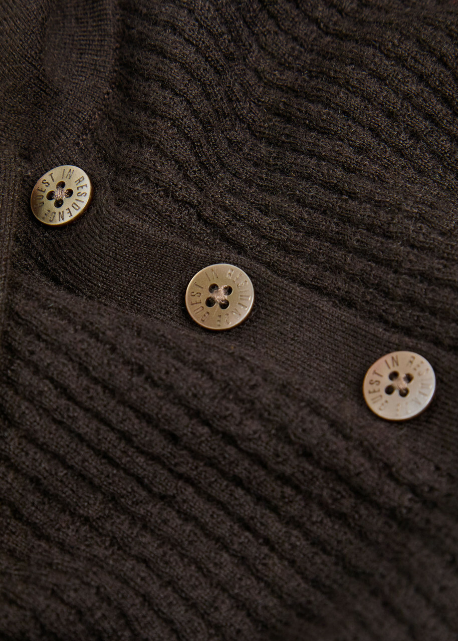 Guest In Residence Waffle-knit Cashmere top Black