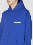 Balenciaga - Logo Print Hooded Sweatshirt in Blue