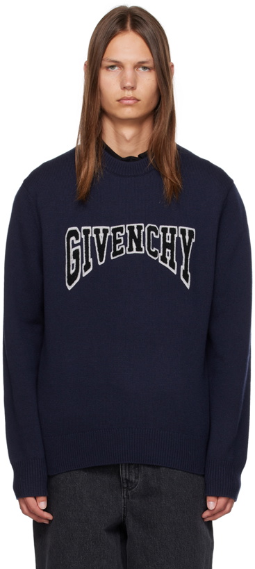 Photo: Givenchy Navy College Sweater