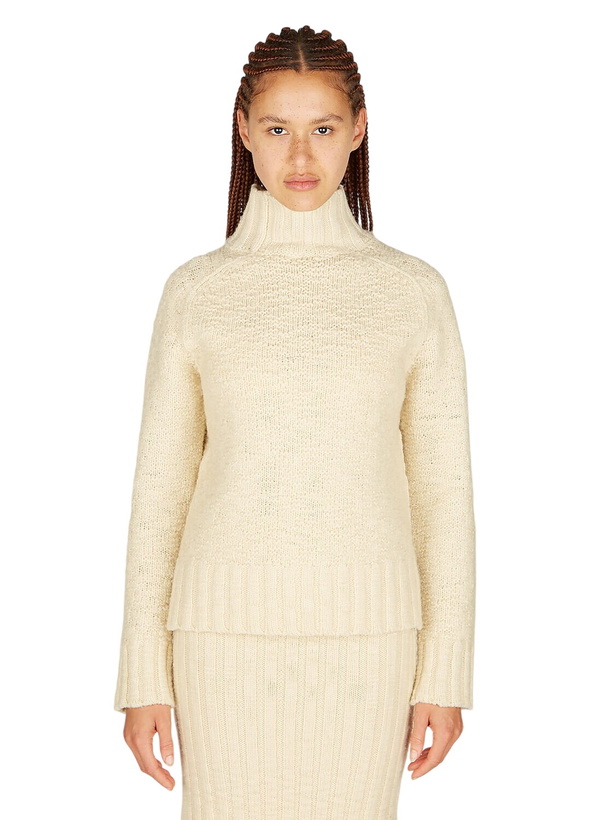 Photo: Jil Sander+ High neck Textured Knit Sweater