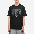 Versace Men's Medusa Logo T Shirt in Black Print