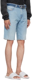 Diesel Blue Slim Denim Shorts