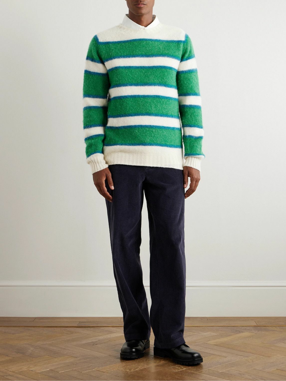 Howlin' - Absolute Belter Striped Wool Sweater - Green