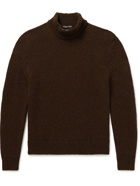 TOM FORD - Cashmere and Wool-Blend Mock-Neck Sweater - Brown